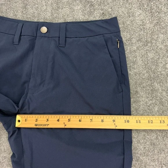 UNTUCKit Pants Mens 30x32 (Fits 31x27) Navy Chancellor Straight Fit Polyester - Picture 12 of 14